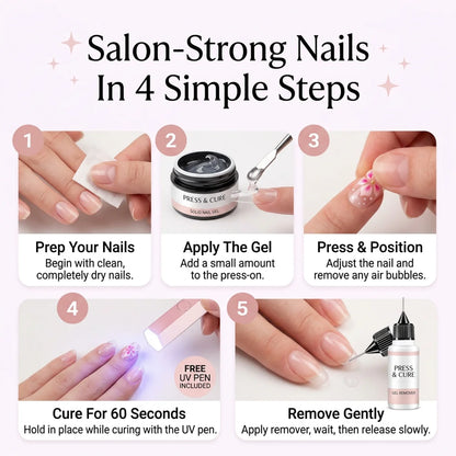 Press & Cure Nail Gel Set